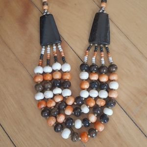 VINTAGE BONE BEAD NECKLACE